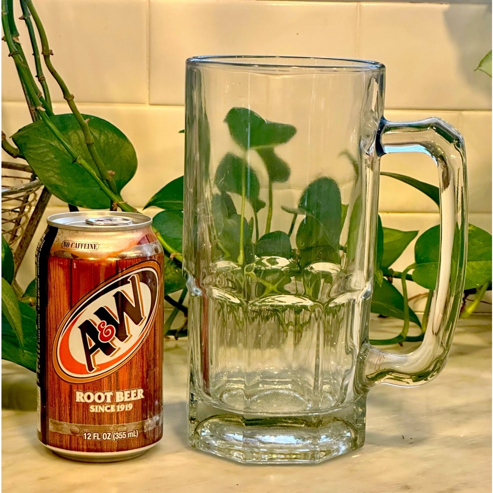 Large Oversized Glass Beer Mug